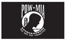 3&#39;x5&#39; Pow Mia Prisoner Of War Missing In Action Flag - Veteran Owned Business - £9.71 GBP