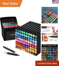 Waterproof 80-Color Alcohol Markers with Color-Coded Caps for Easy Use - $39.00