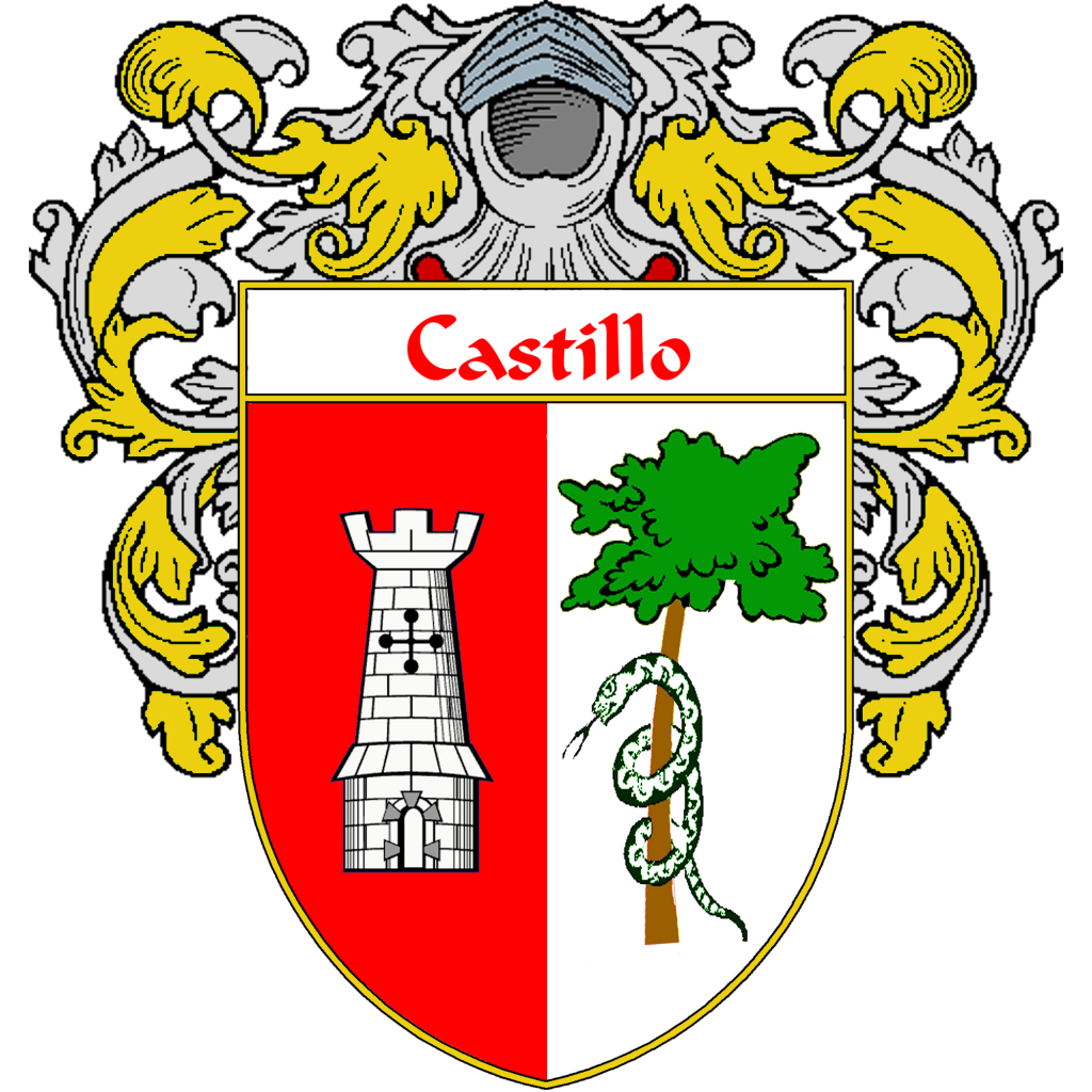Castillo Family Crest / Coat of Arms JPG and PDF - Instant Download