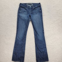 American Eagle True Boot Jeans Womens Size 4 Blue Medium Wash Whisker - £11.12 GBP