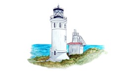 Anacapa Lighthouse Vinyl Decal Sticker Truck Boat Car Tumbler Cooler Cup - £5.47 GBP+