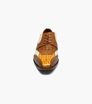 Stacy Adams Tristano Modified Bike Toe Oxford Shoes Tan Multi 25694-238 image 7