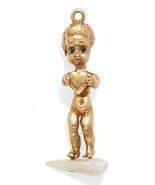 Ruser Mississippi River Pearl and Sapphire Mounted in 14k Gold Angel Pen... - $26,764.10 MXN