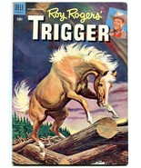 Roy Roger's Trigger #15 1955- Dell Golden Age Western FN- - £45.64 GBP