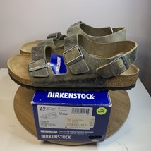 Birkenstock Milano BS Leather Sandal Faded Khaki Mens Size 9 Shoes - $98.99
