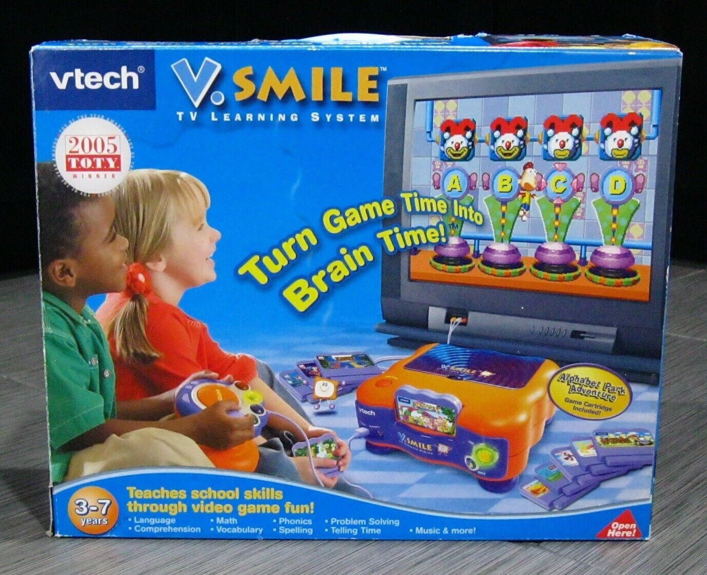 2005 TOTY vtech V.Smile Video Game LEARNING SYSTEM Console with Box Working - $149.99