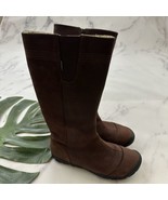 Keen Womens Delancy Suede Boots Size 8 Dark Brown Side Zip FLAWED Flat - $373.28 MXN