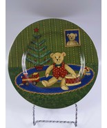 Holiday Cheer salad plate Warren Kimble Sakura Teddy Tree 8.25&quot; disc  Ch... - $9.89