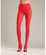 RED PANTYHOSE BE WICKED OPAQUE NYLON ONE SIZE 90-160 LBS - $13.94 CAD