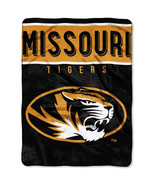 Missouri Tigers plush 60&quot; by 80&quot; Raschel Blanket-Basic Design - NCAA - £38.31 GBP