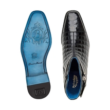 Belvedere Libero Genuine Ostrich Leg and Quilted Leather Boots R80 Black image 5