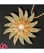 Betsey Johnson Necklace Starburst Pearl Crystals - $14.95