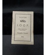 1911 - IOOF Odd Fellows Roster Booklet Montpelier Vermont VT Lodge No. 2  - $19.64