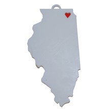 Illinois State Chicago Heart Ornament Christmas Decor USA PR244-IL - £3.85 GBP