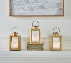 Home Reflections S/3 Mini Lanterns with Remote &amp; Gift Boxes - £155.06 GBP