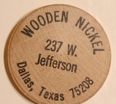 Vintage Wooden Nickel Dallas Texas - $4.94