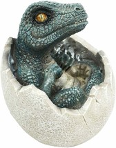 Jurassic Era Predator Velociraptor Hatchling Egg Dinosaur Figurine Collectible - £16.02 GBP