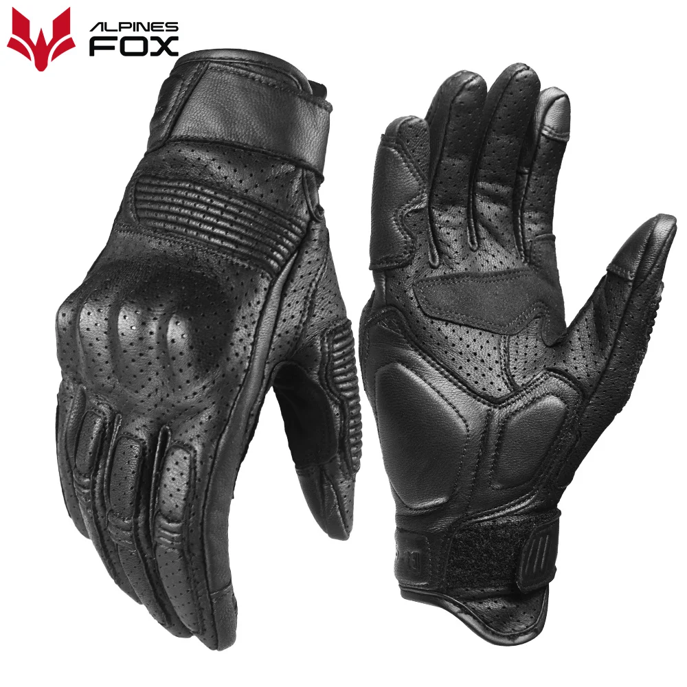 Motorcycle Gloves Men Leather Touch Screen Motorbike Racing Gloves Guantes - £33.71 GBP