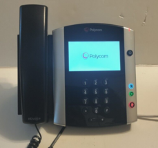 Polycom VVX600 Series Business Phone w/ Stand and Handset #0F452 Tested PoE - £24.40 GBP