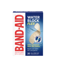 Band-Aid Water Block Flex Adhesive Bandages, All One Size, Box of 20 - £5.20 GBP