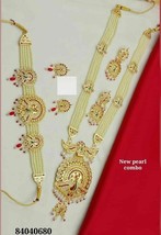 Kundan Rajwadi Mala Haar Necklace Earrings Jewelry Set New Latest Desings A12 - £16.95 GBP