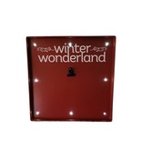Fetco LED Sign Metal Red Easel WINTER WONDERLAND w Photo Note Clip 9&quot; x 9&quot; - £9.20 GBP