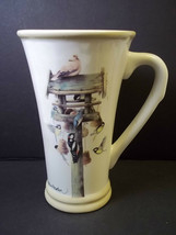 Marjolein Bastin tapered china coffee mug bird feeder birds 10 oz - $12.29
