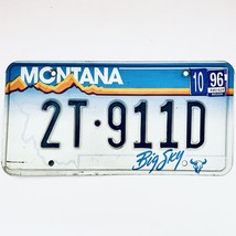 1996 United States Montana Cascade County Passenger License Plate 2T-911D - £13.25 GBP