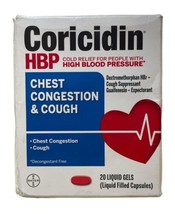Coricidin HBP Chest Congestion &amp; Cough 20 gels Dirty pack Exp 2025 - £11.72 GBP