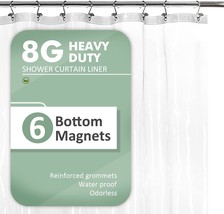 Barossa Design Extra Long Shower Curtain Liner With 6 Magnets - 84 Inch,... - $788.00 MXN