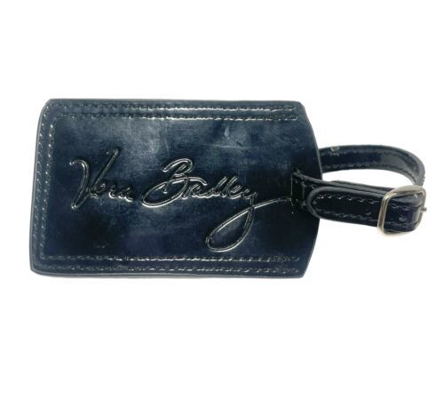Primary image for Vera Bradley Luggage Tag in Black Patent Leather Look Ex Cond