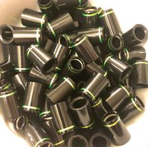 12 Premium Quality Iron Ferrules Black with Green Ring 0.75&quot; - .355 or .370 - $23.99
