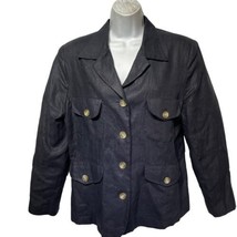 Susan Matthews New York linen Lagenlook blazer Jacket Size 12 - $28.70