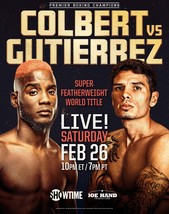 Chris Colbert VS Roger Gutierrez Poster Boxing Event Art Print Size 24x36 27x40&quot; - £8.55 GBP+