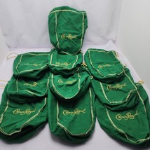 Lot of 10 Crown Royal Drawstring Bags Green 9 inch tall - £11.82 GBP