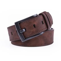 HOT Dark Brown Men&#39;s Belts Casual Leather Jeans Belts 1.65&quot; Wide Size 32-46 - £14.89 GBP