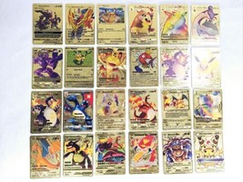 Lot of 24 Gold Foil Pokemon Cards Vmax Gx V - Charizard Blastoise Pikachu - £39.32 GBP