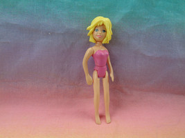 Polly Pocket Mattel Girl Doll Short Blonde Molded Hair Pink Undies - $2.23