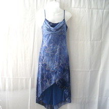 New medium Mariposa fully lined blue spaghetti strap dress with irregula... - $65.00