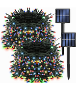 2 Pack Total 400LED 132FT Multi-Colored Christmas Solar String Outdoor L... - $28.73