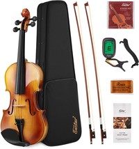 Adults&#39; Full Size Solidwood 4/4 Violin Set From Eastar With Shoulder Res... - £153.34 GBP
