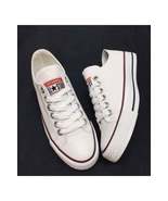 White Short Linen Converse Shoes - £21.23 GBP+