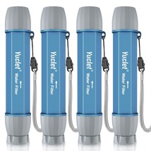 Four-Piece Water Filter Straw Set, Lightweight Personal Water Filtration... - $50.98