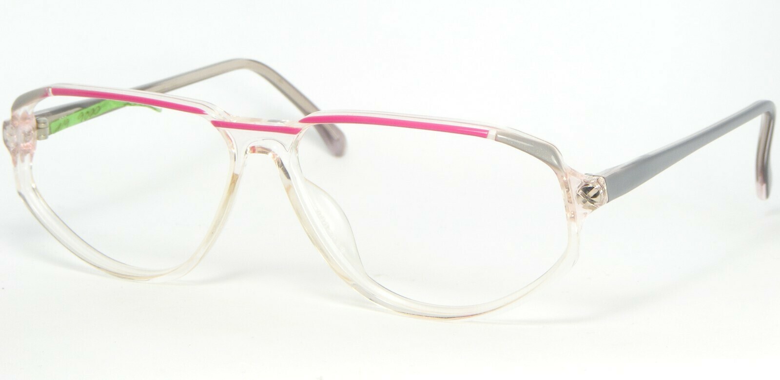 MENRAD 884-060 Himbeere-Rosa/Grau/Klar Brille 57-12-130 (Notizzettel) - $86.04