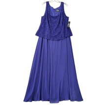 Alex Evenings Women Dress Size 20 Blue Maxi Dazzling Sequin Sleeveless F... - £41.82 GBP