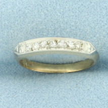 Vintage 7-Stone Diamond Band Ring in 14k Yellow Gold - £157.47 GBP