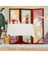1900s Postcard I Was Only Teasing You Humor Love Romance Ephemera E83A - $27.22 CAD