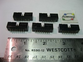 RN IDH-16-LP 4-Wall Header 16 pin Vertical PCB Connector - NOS Qty 5 - £4.45 GBP