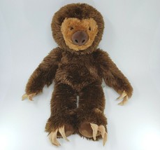 18&quot; Big Build A Bear Brown Sloth Paws Stick Together Stuffed Animal Plush Toy - £36.47 GBP