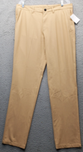 Reebok Golf Performance Pants Men&#39;s 34x32 Tan Slash Pocket Athletic Tape... - $21.33